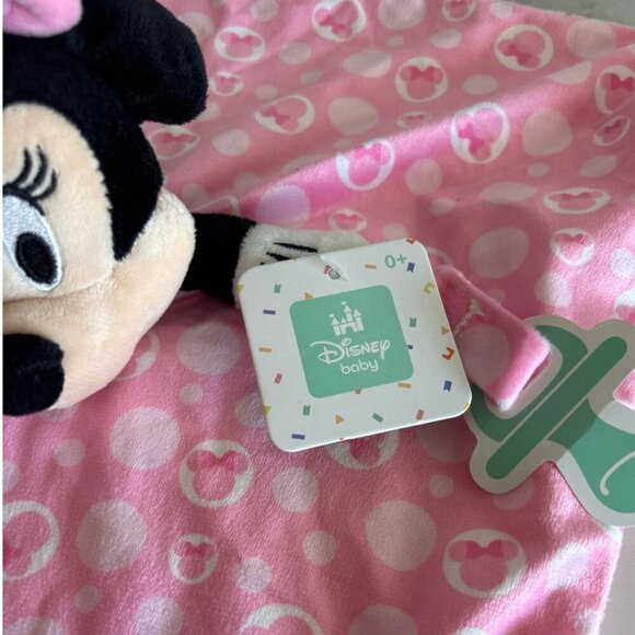 Disney Baby Minnie Mouse Polka Dot Security Blanket Pink Sz OS - Picture 7 of 9